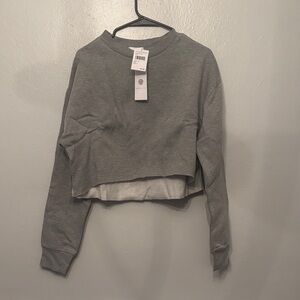 NWT Gray Cropped Sweatshirt